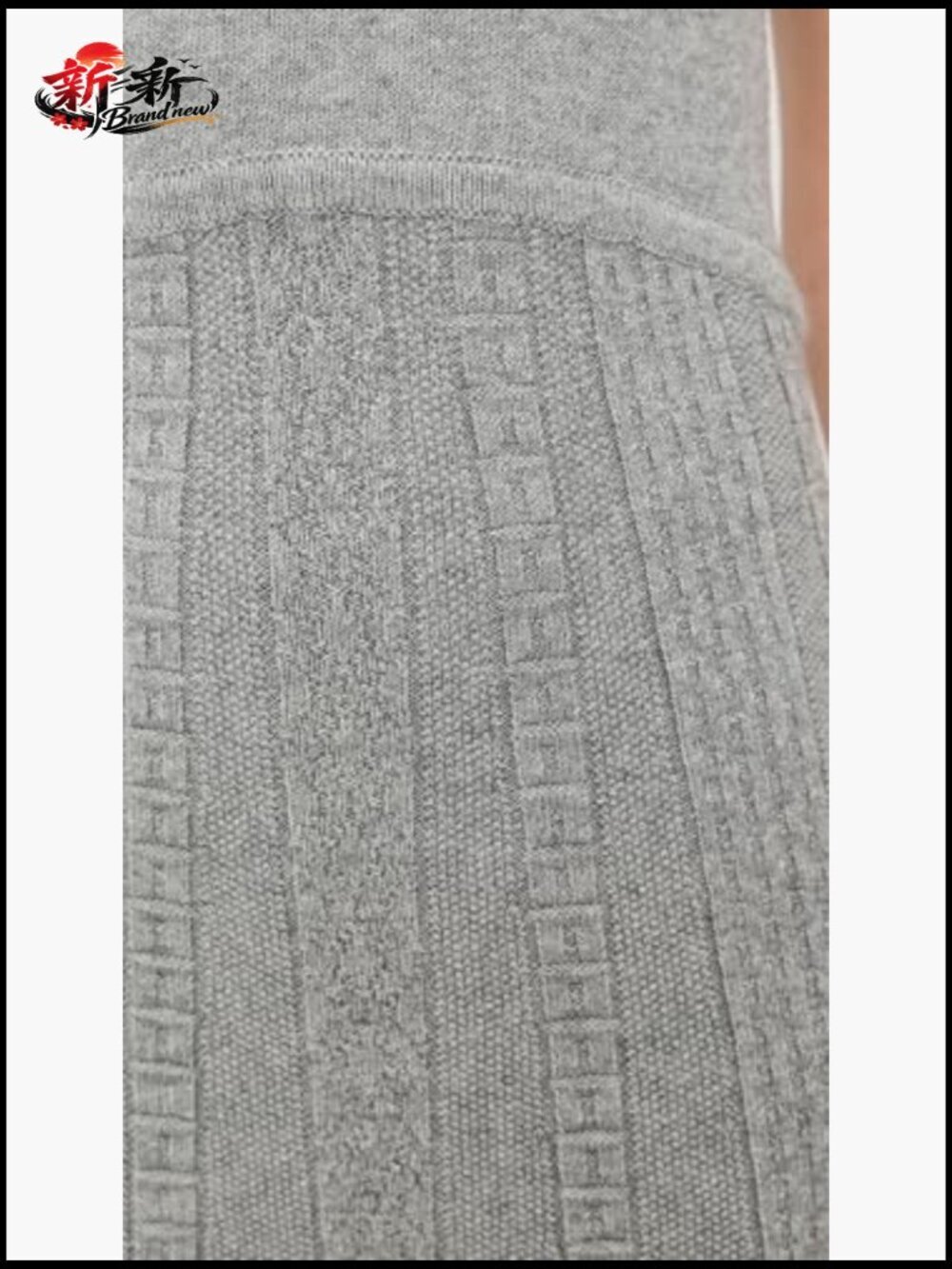 Mid-weight Stretch Knit Fit & Flare Midi Dress with Turtle Neck - Picture 6 of 6